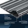 Polentex Aluminum Doormat Rubber Gray: 80X60, 12mm With Frame