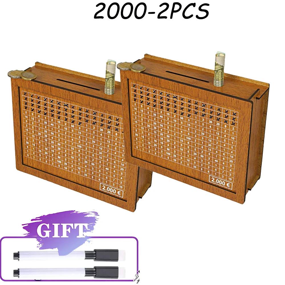 Деревянная копилка, многоразовая самодельная копилка, копилка с целью сбережений и цифрами для проверки, помогает привычке экономить