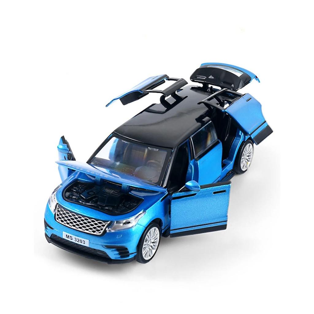 1/32 Range Rover Velar Удлиненный Лимузин из Сплава Металлическая Литая Модель Автомобиля Мигающий Музыкальный Детская Игрушка Транспортные Средства Подарок