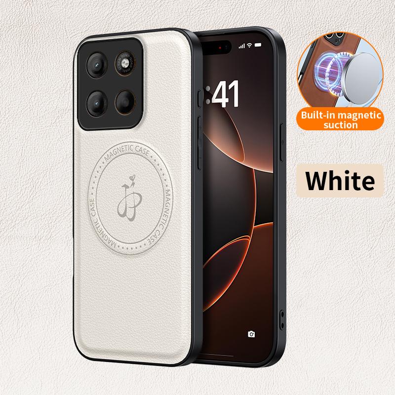 Магнитный чехол с беспроводной зарядкой для Motorola Moto G05 G15 G75 G85 5G E15 Защитная крышка из ПУ кожи Жесткая задняя панель Коке