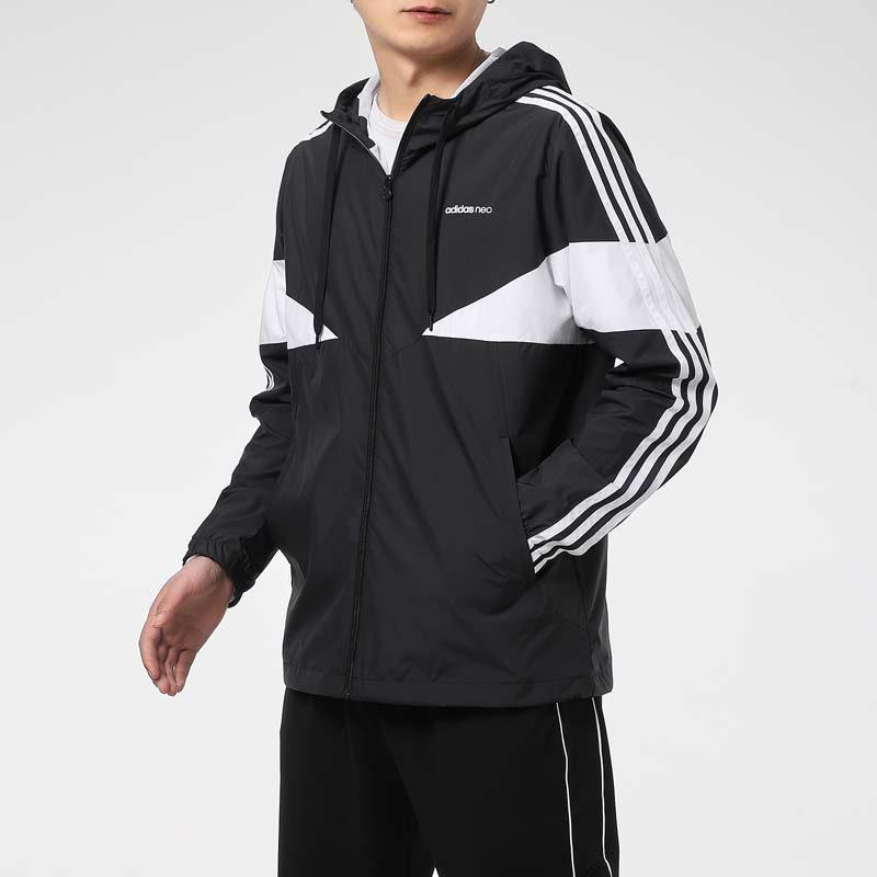 adidas Куртки Мужские Черные С Капюшоном Умеренные GP5709