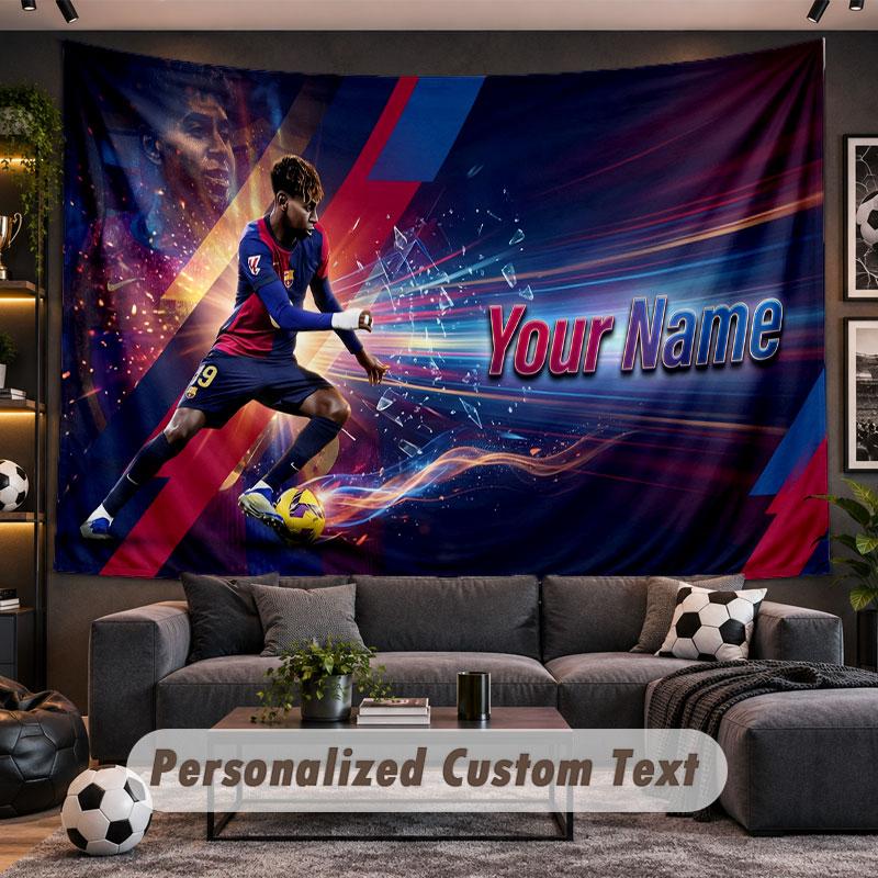 Wall Hanging Tapestry Custom NameLamine Yamal Pattern Personalized Printed Fabric Wall Decor