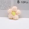 10pcs Hand-knitted Flower Applique Sew On Patches Floral Applique Decor For Clothes Shoes Hats Craft Diy Hair Clip Wedding Decor