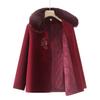 Middle-aged and Elderly Women's Winter Clothes Imitation Mink Velvet Coat 70-year-old Mother Adds Velvet Thickened Fashionable Old Lady Coat