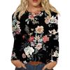 Women'S Fashion Casual Long Sleeve Round Neck Pullover Top Blouse  Youthful Woman Clothes Female Clothing Clothing