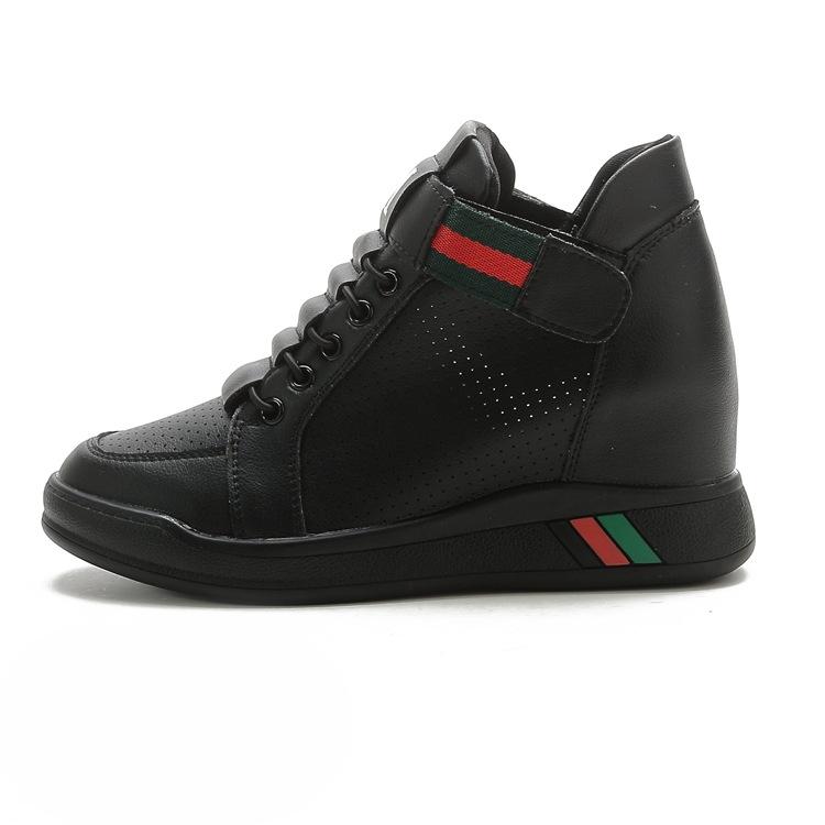 Большие размеры женские кроссовки на платформе с увеличенной высотой и толстой подошвой, ботильоны на танкетке