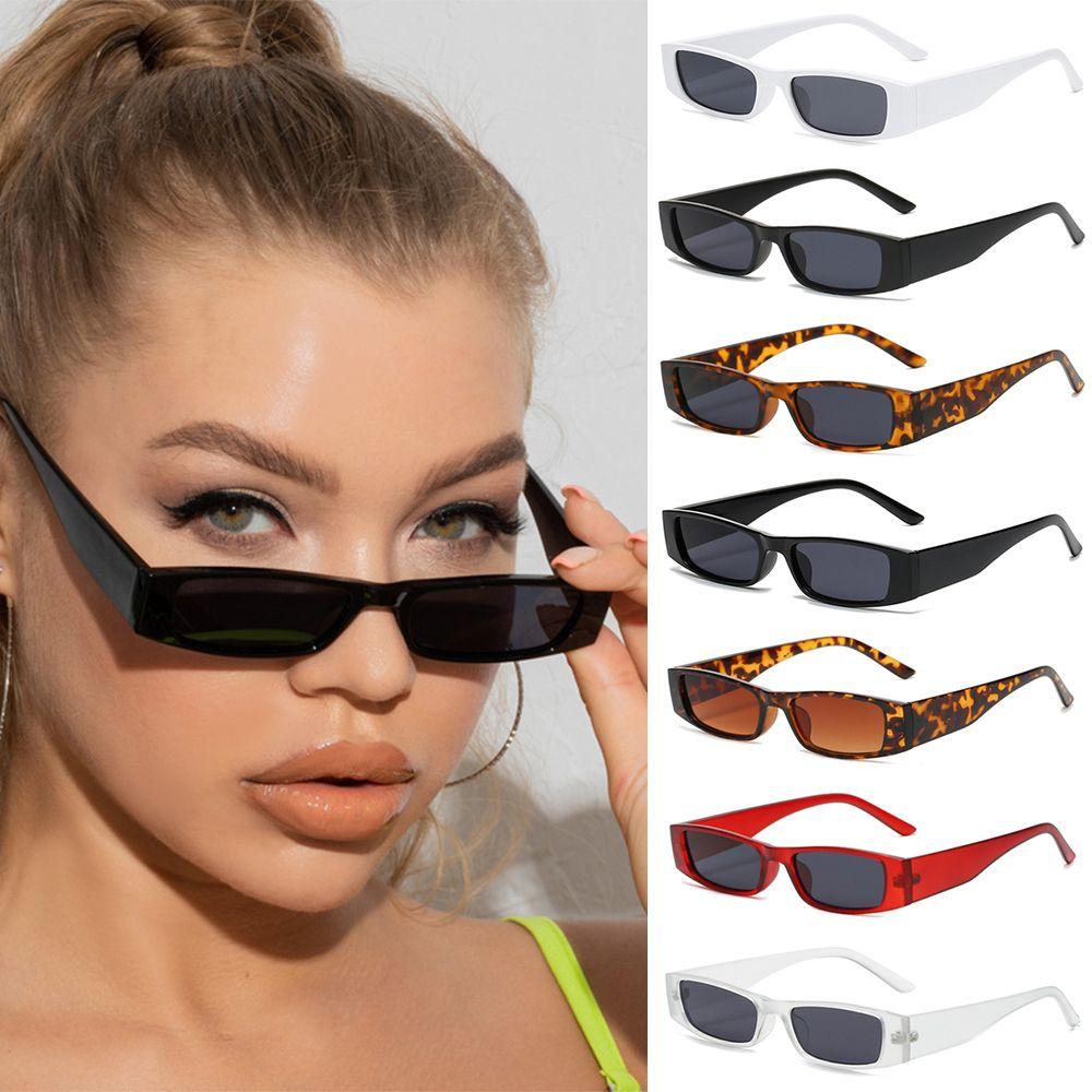 Vintage Trending Eyewear Small Rectangle Sunglasses Small Frame Retro Sun Glasses Narrow Sunglasses