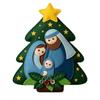 Home Decor Nativity Scene Felt Pendant Xmas Tree Christmas Decorations  Gifts