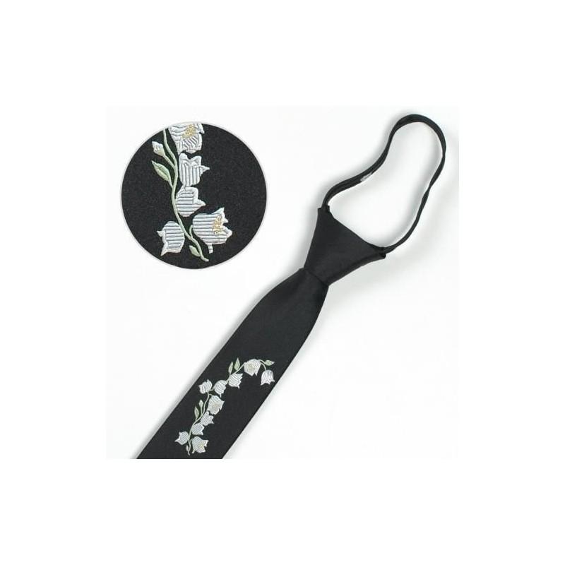 Вышитый галстук с тигром для детей из полосатой шерсти для школы или повседневной носки