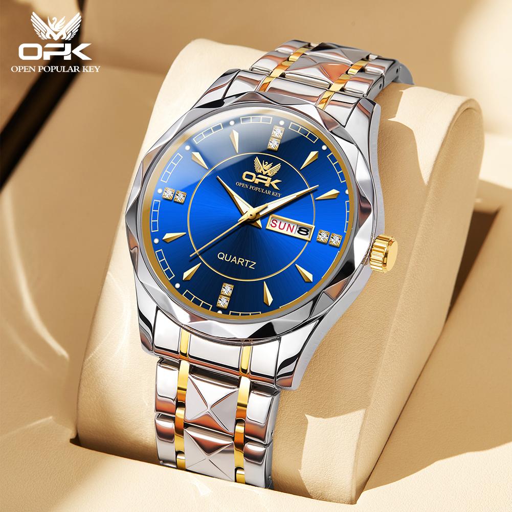 OPK Men's Fashionable Business Waterproof Watch Model 8151 Durable Timepiece for Casual And Formal Occasions