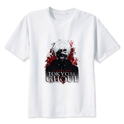 Футболка TOKYO GHOUL, мужская футболка с японским аниме, мужская футболка с принтом KANEKI KEN, топ