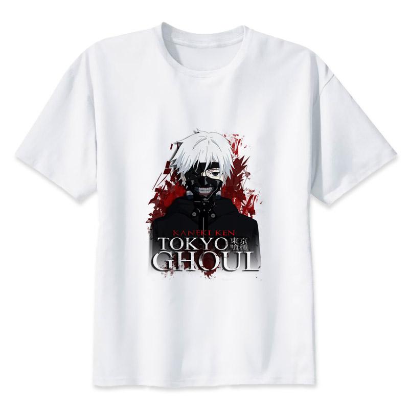 Футболка TOKYO GHOUL, мужская футболка с японским аниме, мужская футболка с принтом KANEKI KEN, топ