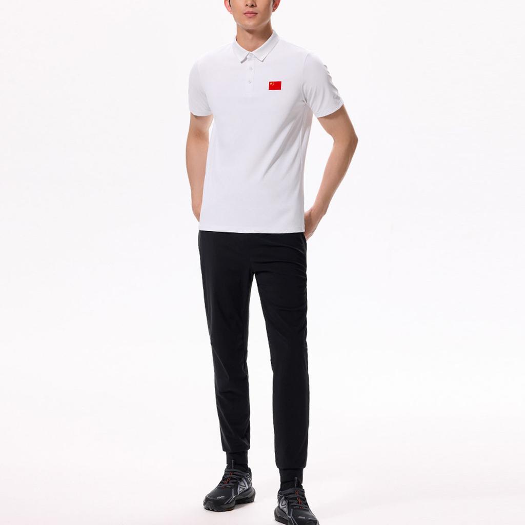 Anta Футболка-поло Champion All-Weather Series с коротким рукавом и однотонным принтом, мужская белая 152330104-4