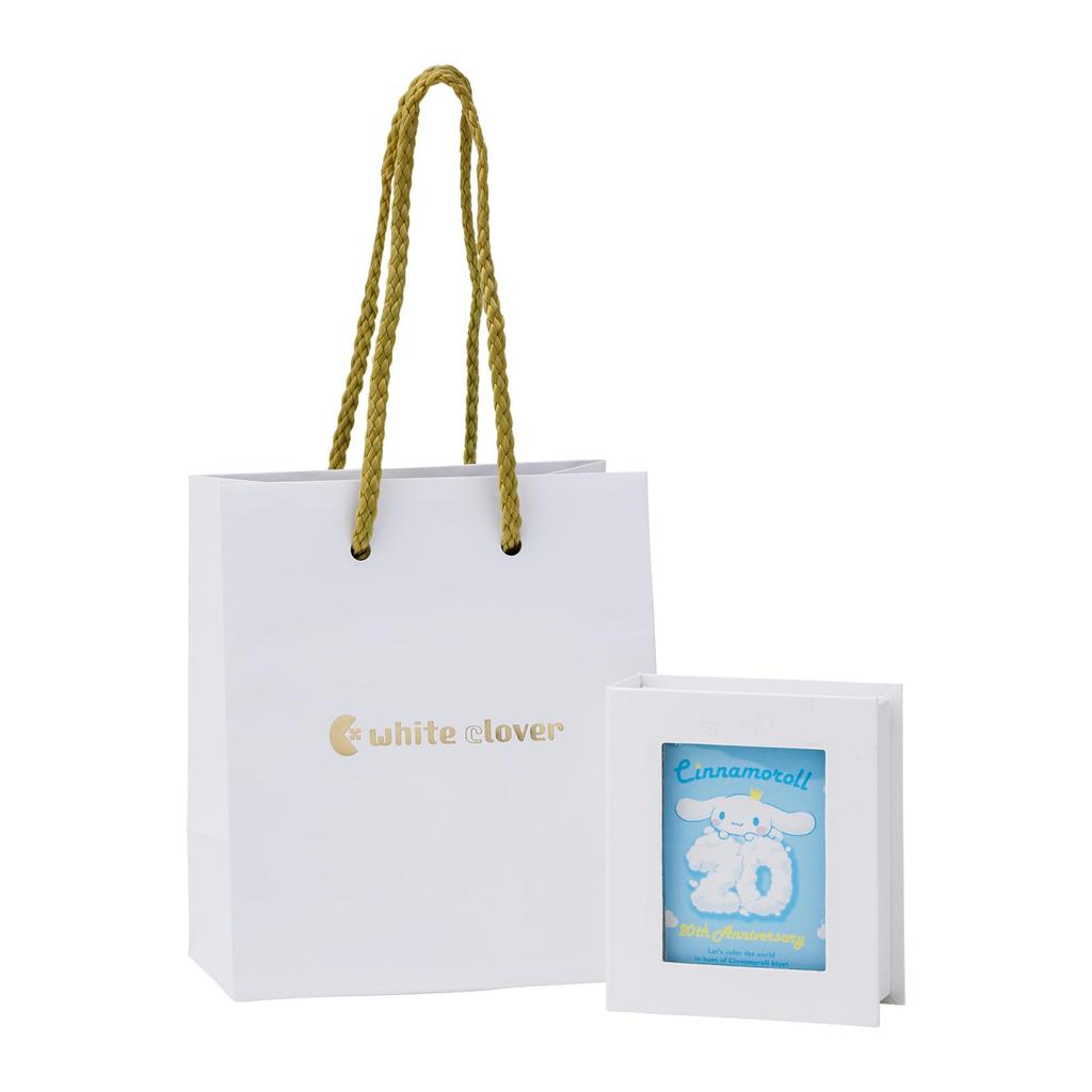 Cinnamoroll 20th anniversary earrings for both set of 2 Sanrio Characters Cinnamon Silhouette Cloud Swaying Blue Stone 925 Silver Cubic Zirconia