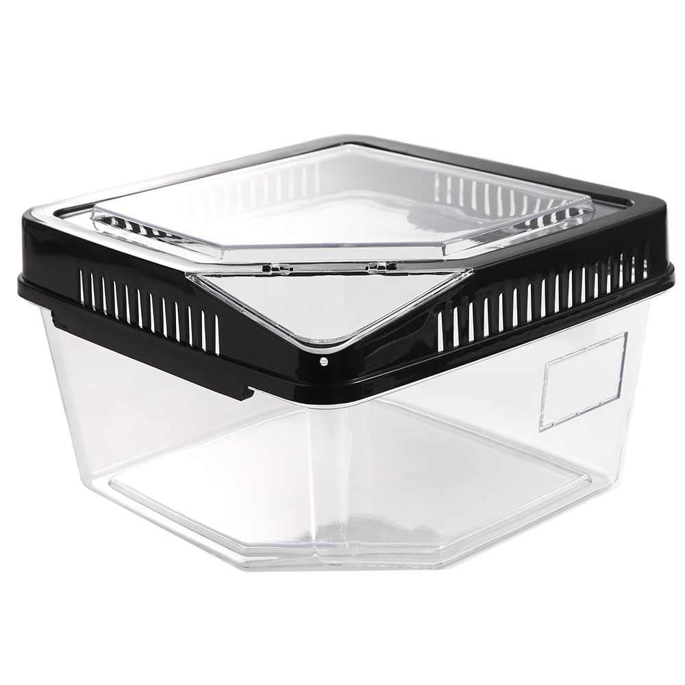 Пластиковый контейнер для рептилий Прозрачный контейнер для выращивания ящериц Противопобеговый террариум для рептилий Улитка