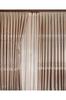 EPeddler Home Одностворчатая занавеска в золотисто-серебряную полоску, плотно плиссированная, жаккардовая, с ярким рисунком