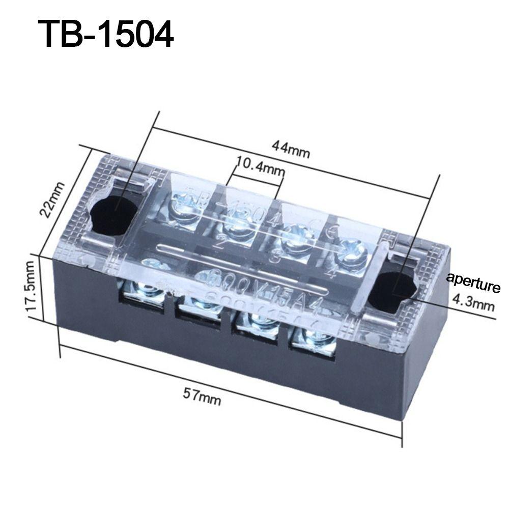 Двухрядная клеммная колодка с винтами Фиксированная монтажная плата Клеммная колодка Электрическая