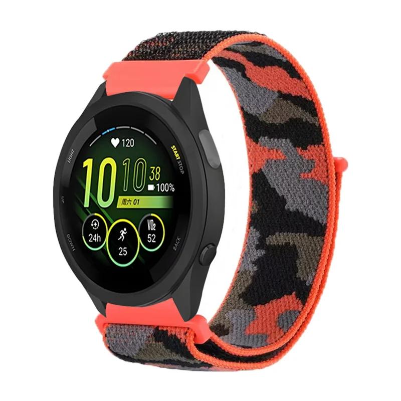 Плетеный нейлоновый ремешок-петля 20 мм 22 мм для Garmin Forerunner 165 55 965 265 255 955 Venu 3 Браслет Garmin Active/Vivoactive 5