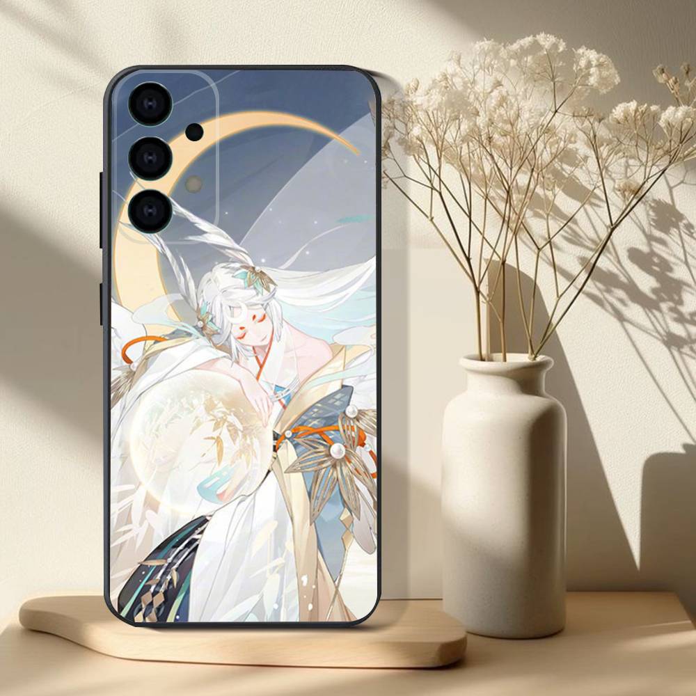 Игровой чехол для телефона Onmyoji для Samsung S 25,24,23,22,30,21,10,9,Ultra,Plus,Lite,FE,4,5 G Мягкий черный чехол