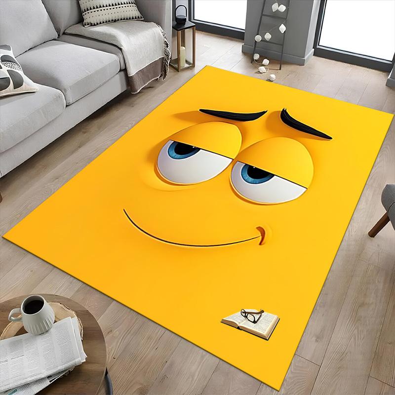 1 шт. смайлик Очень большой нескользящий коврик для пола, Офис, семья, спальня, студия, ковер большого размера, ковер для помещений
