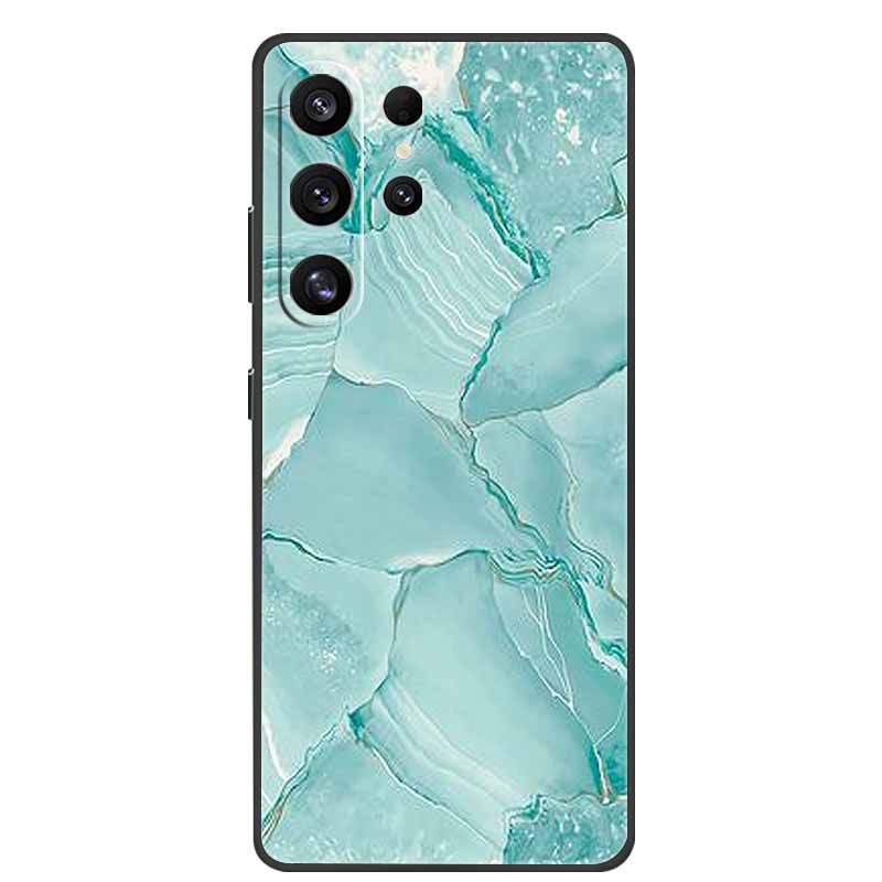 Phone Case For Samsung Galaxy S26 Ultra Colorful Painted Soft Silicone Bumper for Samsung S26 Ultra Case Marble Shockproof Cover