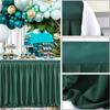 6FT Table Skirt for Rectangle Tables Wrinkle Resistant Pleated Tablecloth Reusable Ruffle Table Cloth for Christmas Baby Shower Wedding