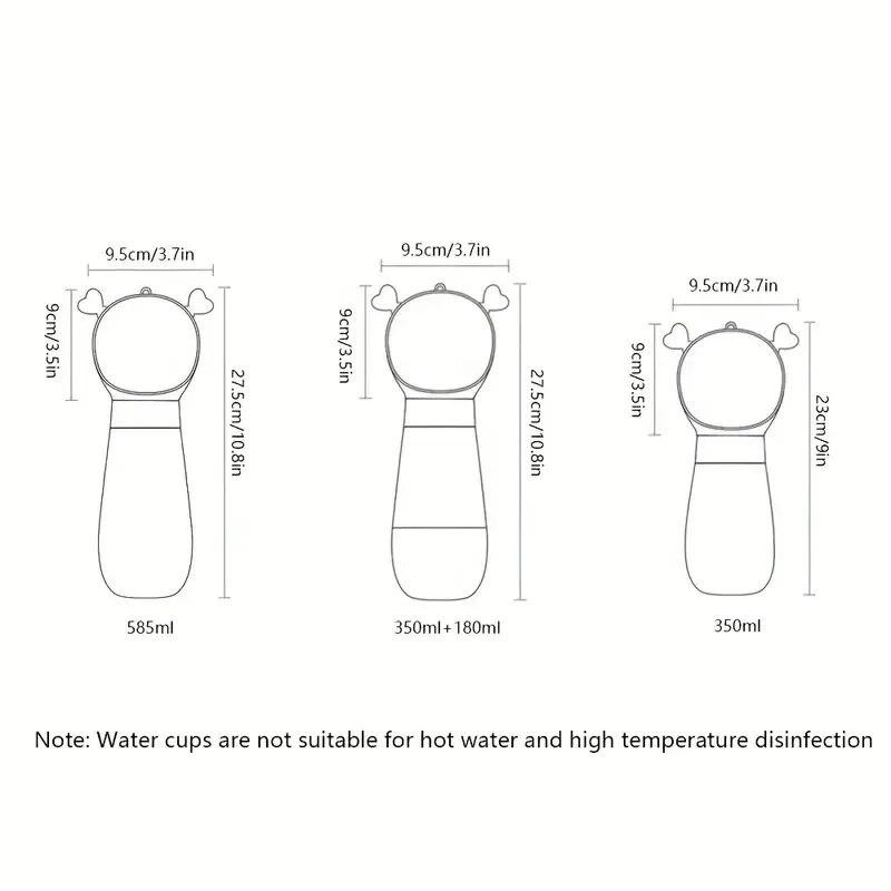 2 в 1 портативная бутылка для воды для собак для маленьких, средних и больших собак, дорожная поилка для щенков, чихуахуа, йорков, мопса, продукт для домашних животных