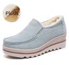 Spring Autumn Women Platform Shoes Ladies Loafers Genuine Leather Comfort Soft Moccasins Casual Flats Shoes Slip On Sneakers