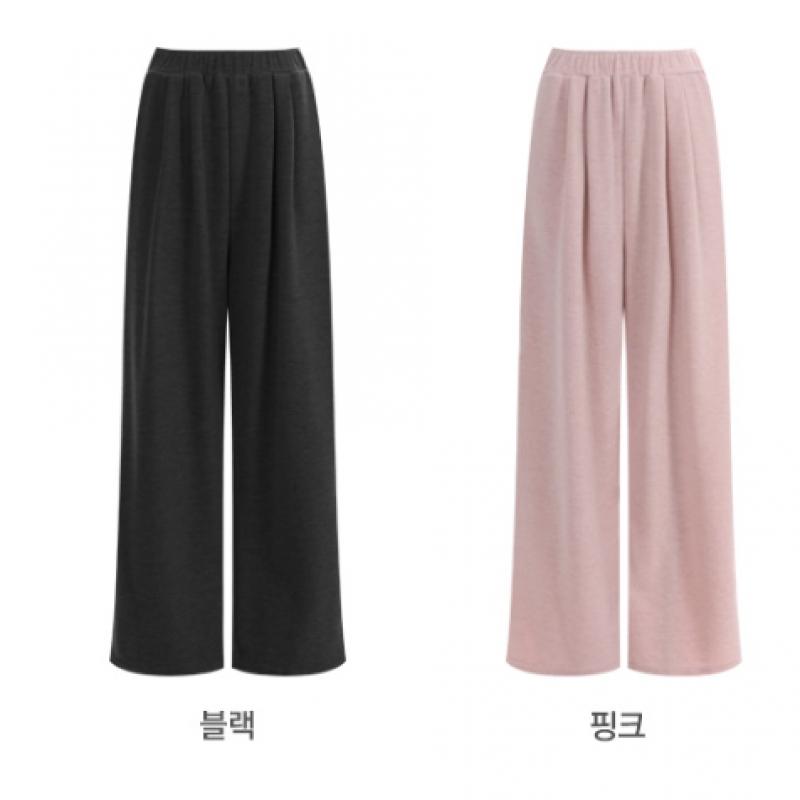 Shop Women Easy Wear One Mile Look Training Pin Tuck Wide Banding Pants Gray 1