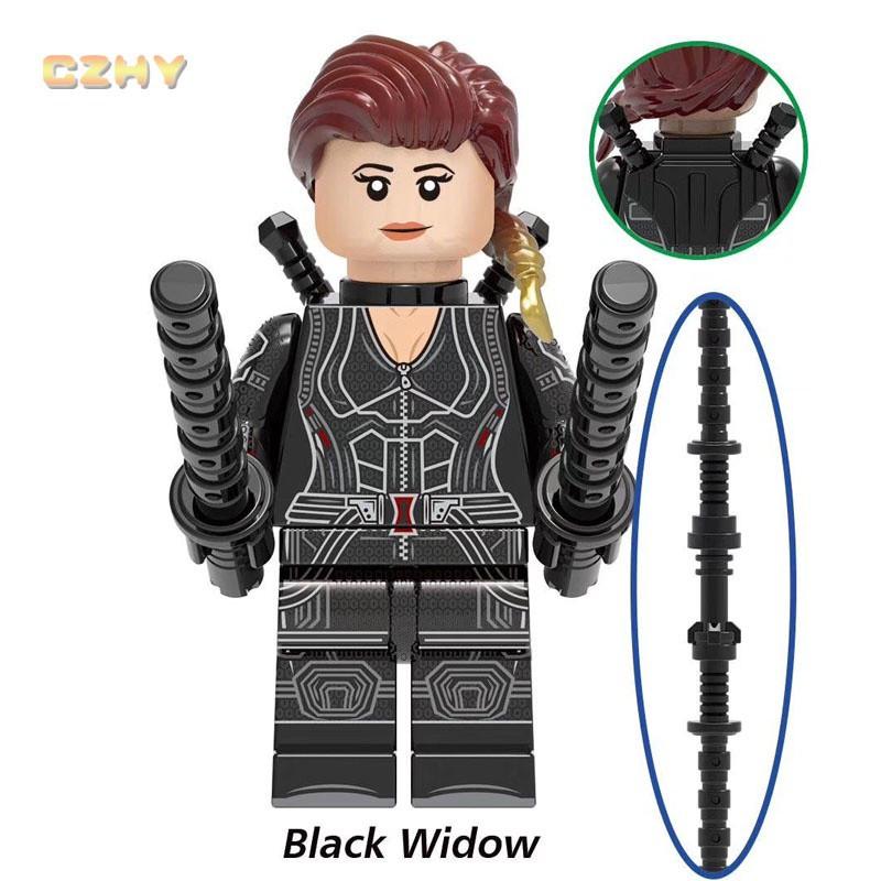Новые минифигурки Черной Вдовы, игрушки-строительные блоки супергероев