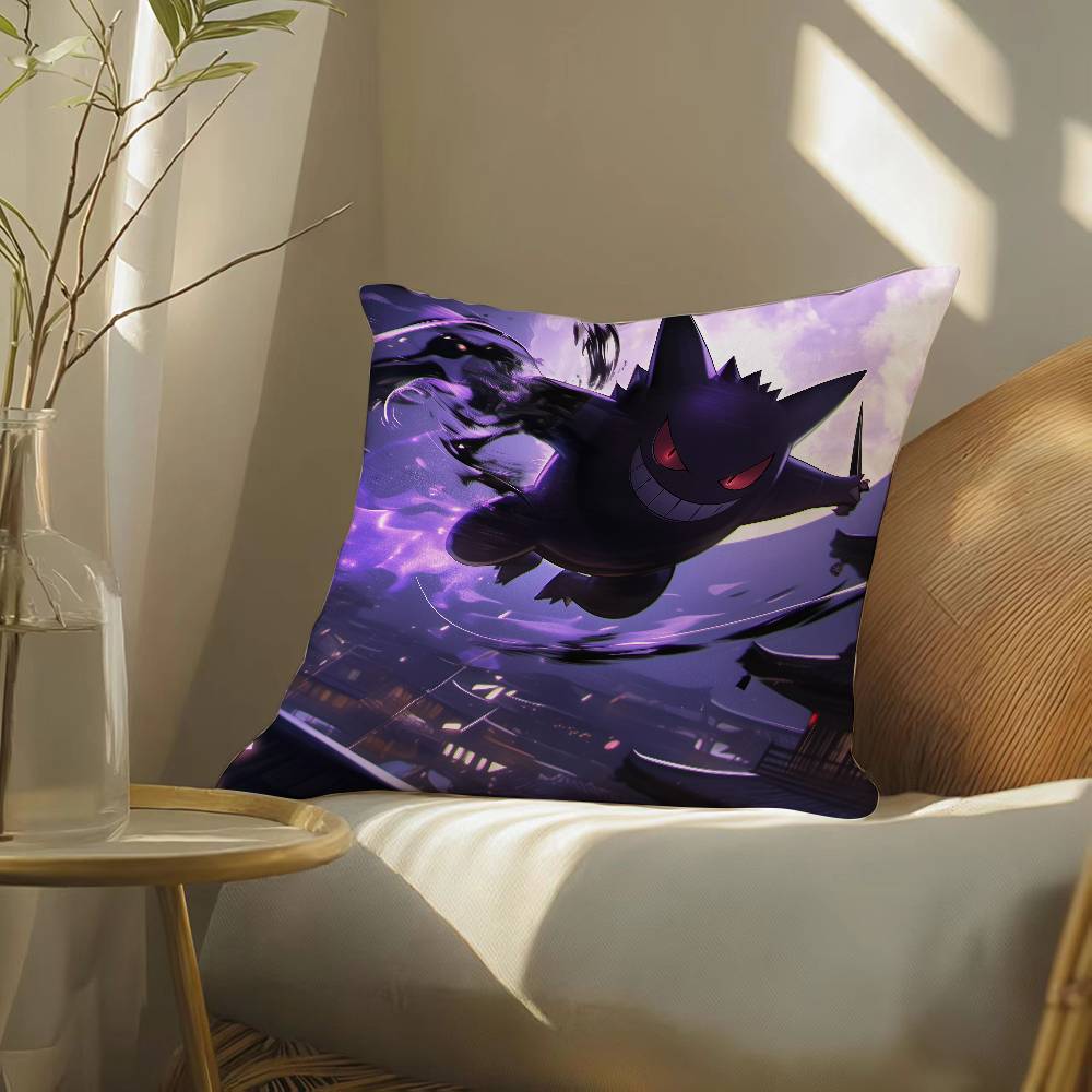 Pokemon Lucario Anime Plush Pillow Cover Soft Short Plush Cushion Cover For Sofa Bedroom Living Room Home Decor Gift