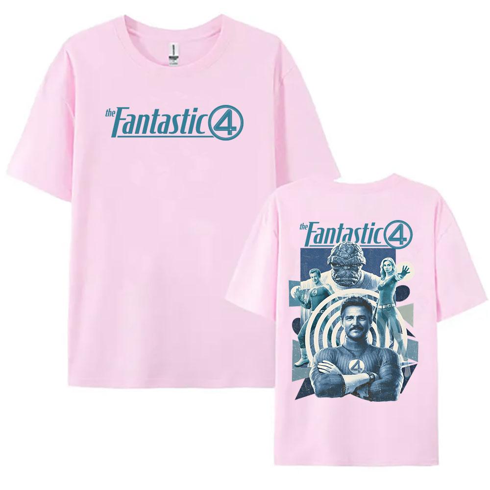 Летние женские мужские футболки Фильм Фантастическая четверка Первые шаги Футболка Хлопок Лето Женские футболки Унисекс Уличная одежда Топ