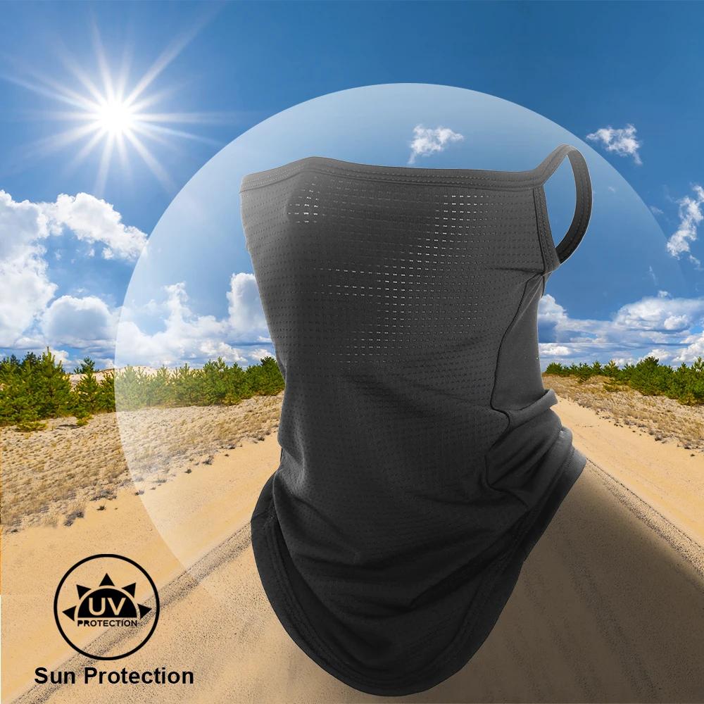 Breathable Scarf Half Face Mask Summer Quick-drying Neck Gaiter Cover Hanging Ear Sun Protection Bandana Neckerchief Headwear