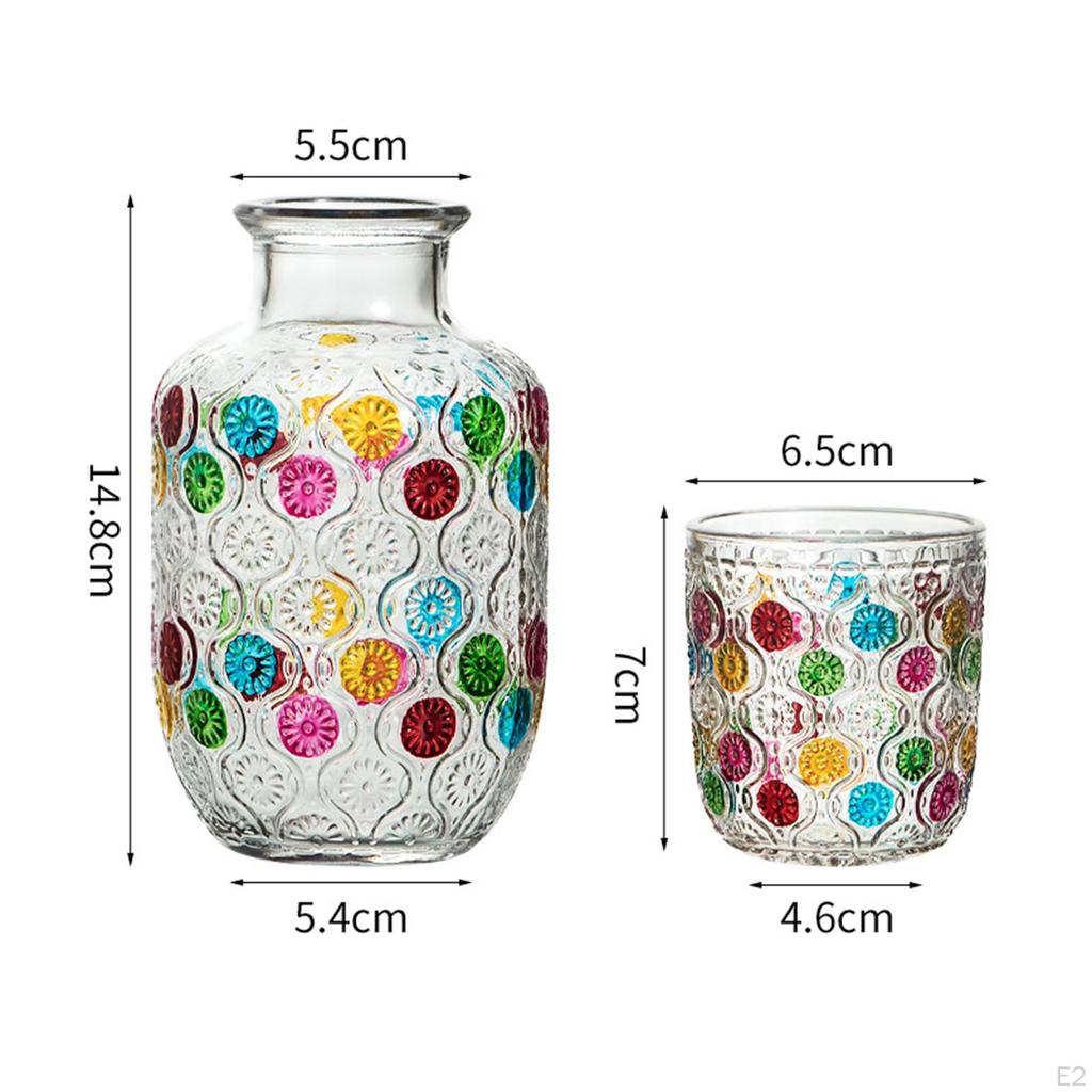 Прикроватный стеклянный кувшин для воды и набор для подарков для дома, вечеринки, гостиной, чашки