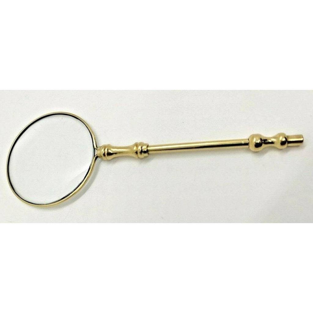 Mini Hand Magnifier for Bookmark, Handheld Magnifier, Collectible Items, Collectible Magnifying Glass, Best Antique Gifts 3x Magnifier  (Gold)