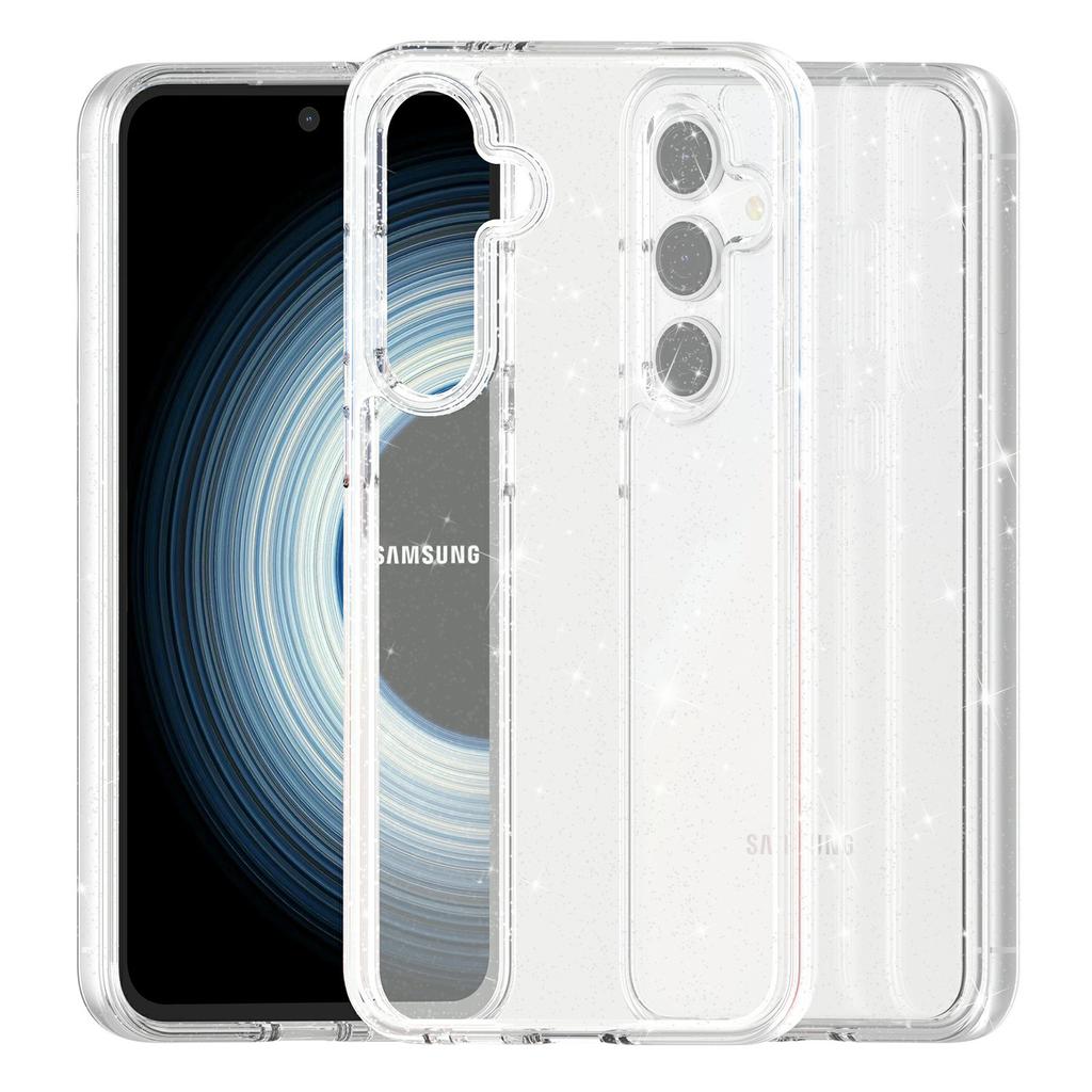 Чехол для Samsung Galaxy S25 FE Сверкающий порошок Блестящий Блестящий Мягкий ТПУ+Твердый ПК Задняя крышка