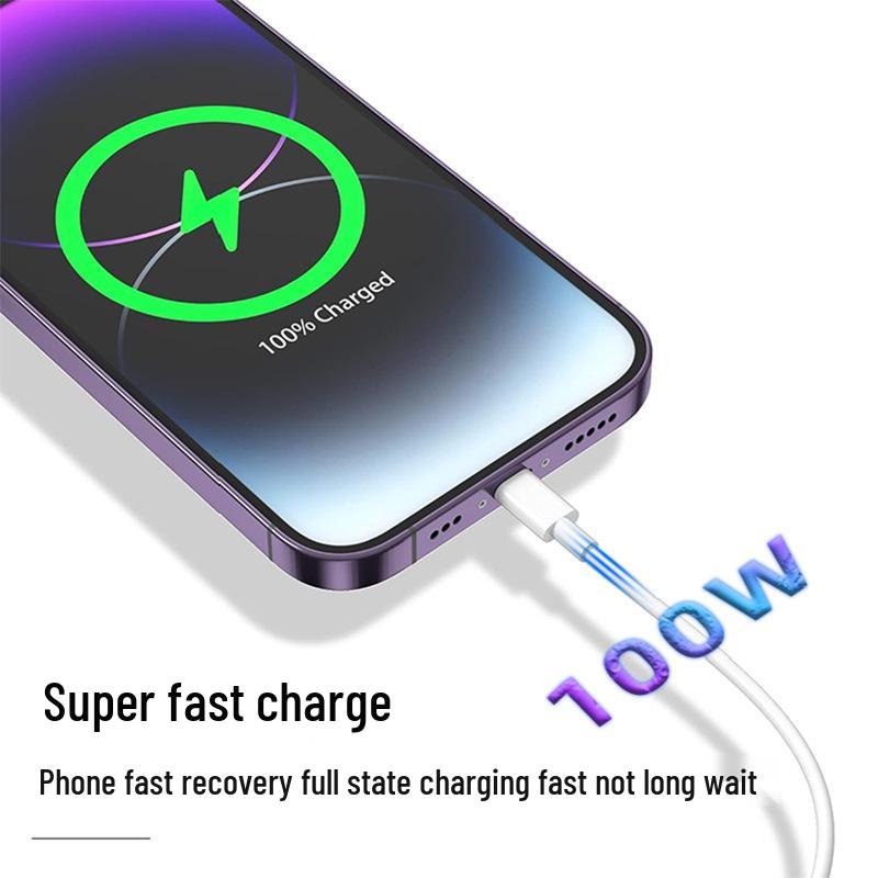 Кабель для быстрой зарядки 100 Вт, двойной Type-C PD для передачи данных, 5 А C к C для мобильных телефонов и планшетов