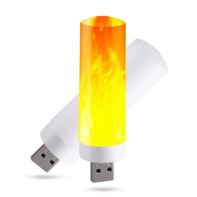 USB атмосферный светильник, светодиодный пламенный мигающий свет в виде свечи, книжная лампа для Power Bank, освещение для кемпинга, эффект прикуривателя, свет