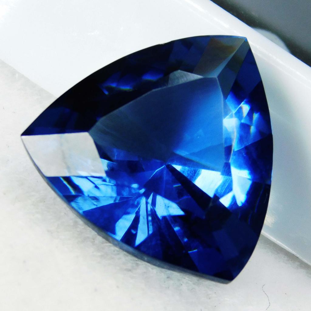 Natural Blue Sapphire Loose Gemstone 10.55 ct Trillion Cut September Birthstone for Gem Collections