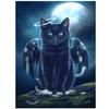 Full 5D Diy Diamond Painting Black Flying Cat Embroidery Cross Stitch Home Decor Handmade Gift