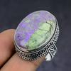 Кольцо из серебра 925 пробы с драгоценным камнем пурпурит ручной работы, размер 7,5 E8U06