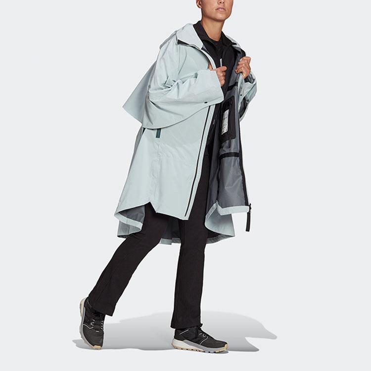 Adidas Длинная куртка с принтом логотипа и цветными блоками, женская куртка зеленого цвета GP3104