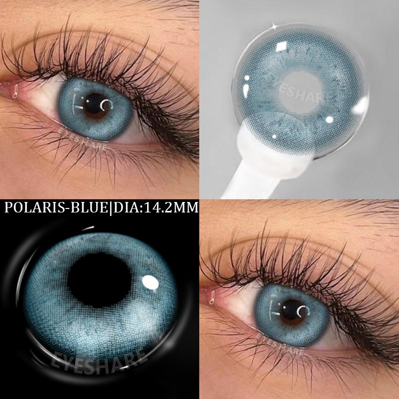 Eyeshare Natural Color Lens Eyes 2pcs Color Contact Lenses For Eye Blue Beauty Contact Lenses Eye Yearly Cosmetic Color Lens