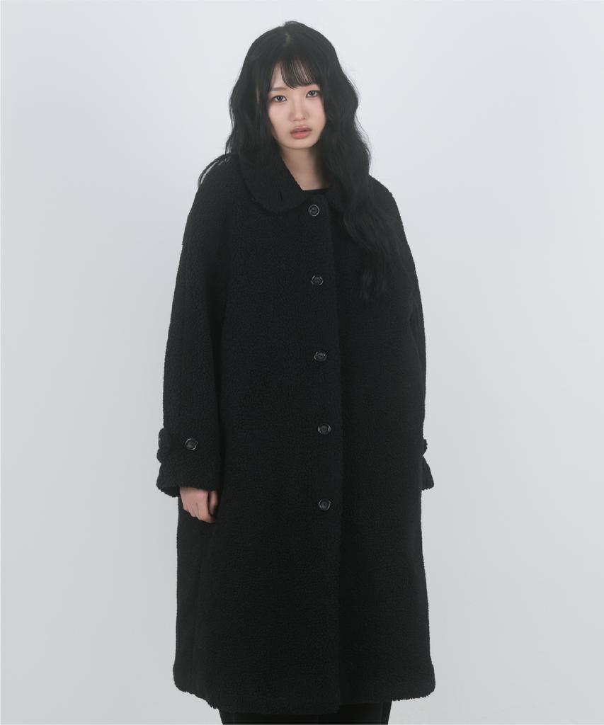 NAAIEEN Heavy Fleece High-Neck Long Coat