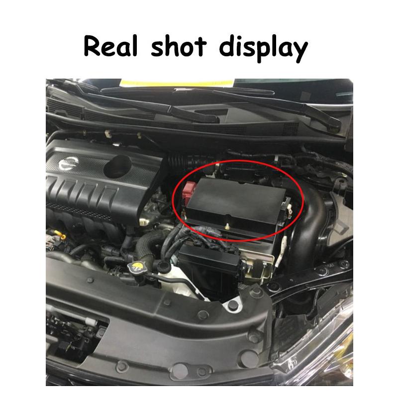 Car Battery Cover For Nissan Sylphy Sentra B17 2013~ Dustproof Flame Retardant Engine Protective Accessories 2014 2015 2016