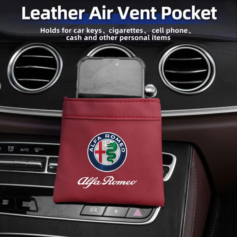 Кожаная сумка-органайзер для хранения в автомобиле на дефлектор для Alfa Romeo STELVIO Giulia 159 Giulietta 147 Mito 156 MTO Sportiva Аксессуары