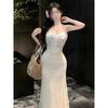 Seaside Vacation Lace Suspender Super Fairy Fishtail Long Dress Dress Female Summer Casual New Fairy