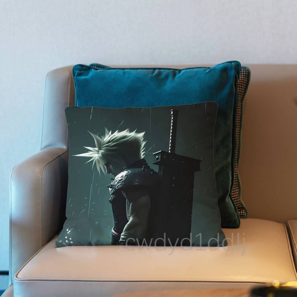 Final Fantasy VII Обложка на подушку Клауд Наволочка Декор Наволочка Печатный чехол для подушки Для дивана