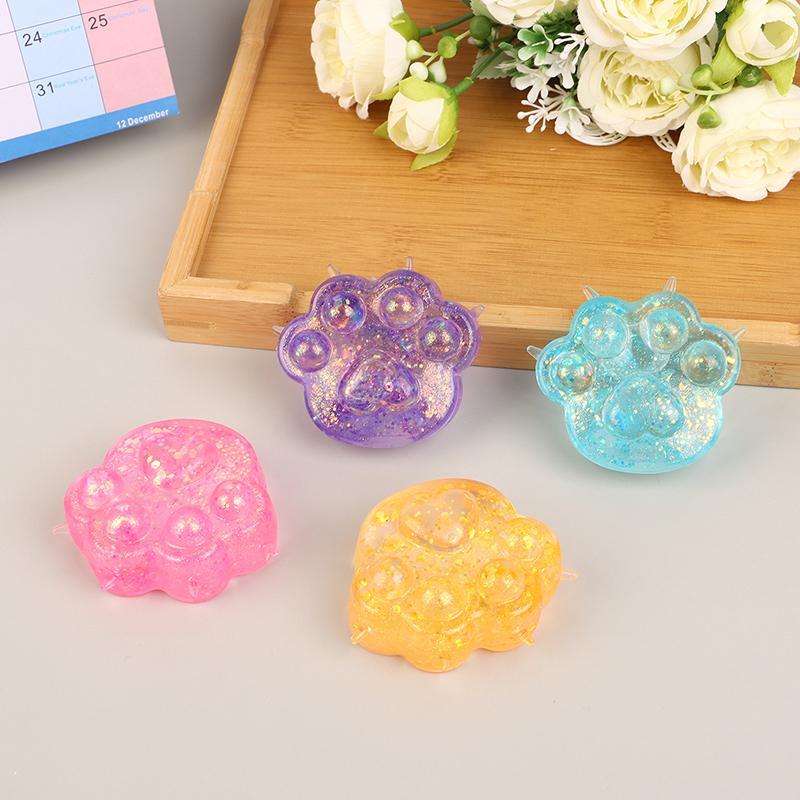 Дети Tpr Медленный отскок Блестки Мальтоза Щипковая игрушка Снятие стресса Эластичная сжимающая цветная игрушка