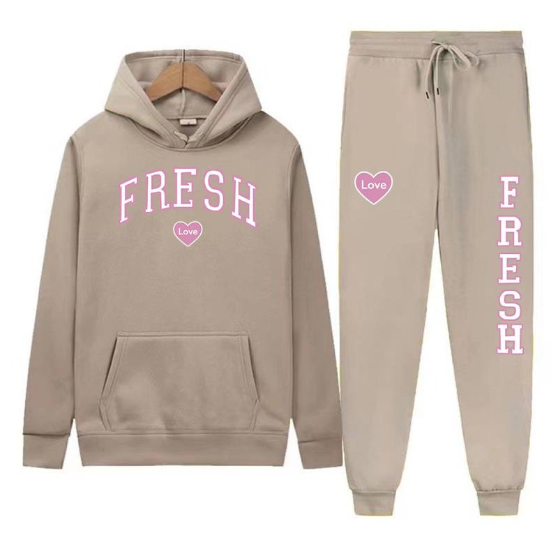 2023 Новый комплект свитеров Y2K с буквенным принтом «Любовь» и принтом «Любовь» Уличный комплект с капюшоном в стиле хип-хоп Пуловер Спортивная одежда Осень/Зима Леггинсы Повседневный комплект унисекс